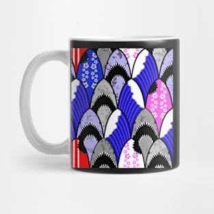 jawsome shark scallop pattern Mug